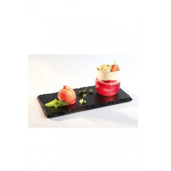Slate tray with one hole 25x12cm - плато от естествен камък