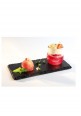 Slate tray with one hole 25x12cm - плато от естествен камък
