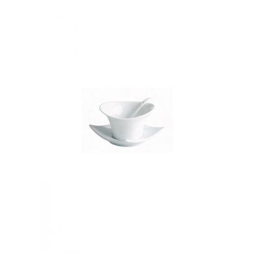 Souceboat with spoon and plate, купички с чинийка и лъжичка