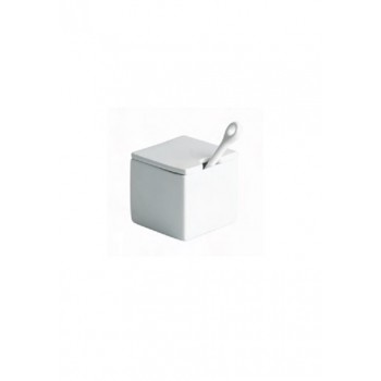 Spice pot with spoon 7x7x9 cm, буркан за подправки