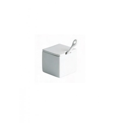 Spice pot with spoon 7x7x9 cm, буркан за подправки