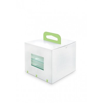 Comatec Take Away - White & Apple Green "Bento lunch", кутия с 100 броя кутии за храна