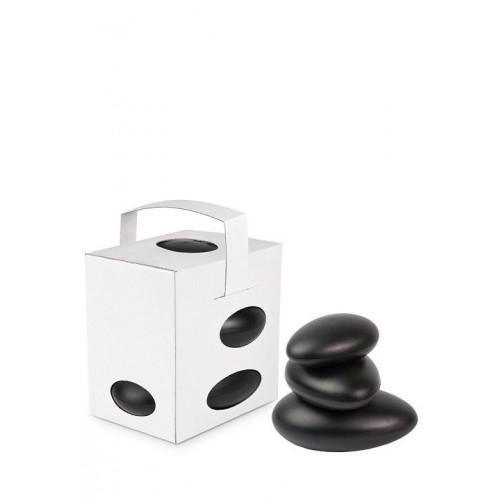 Comatec Take Away - White "Galet" lunch box + black galets, кутия с 100 броя кутии за обяд