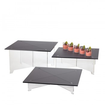 Comatec Display - Square nest of 3 tables, кутия с 1 к-кт от 3 квадратни масички
