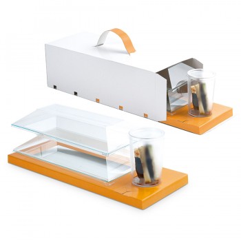 Comatec Take Away - Orange "Triptik" box wedge B, кутия с 100 броя кутии за обяд