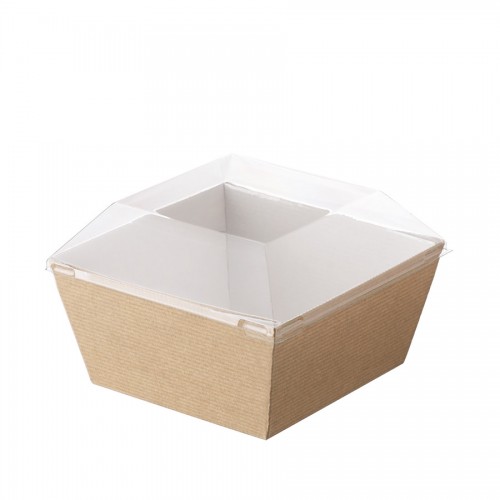Comatec Take Away - Natural "Cubik" bowl 550ml, кутия с 100 броя купи Comatec Take Away - Natural "Cubik" bowl 550ml, кутия с 100 броя купи