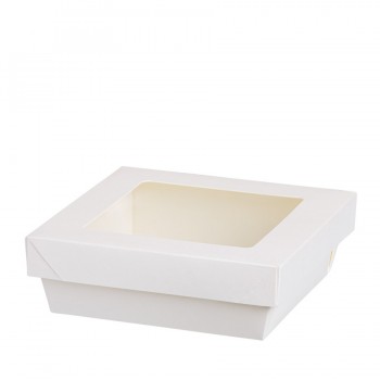 Comatec Take Away - Natural white box + lid 750ml, кутия с 250 броя кутии за храна + капак