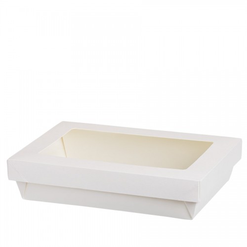 Comatec Take Away - Natural white box + lid 1300ml, кутия с 250 броя кутии за храна + капак Comatec Take Away - Natural white box + lid 1300ml, кутия с 250 броя кутии за храна + капак