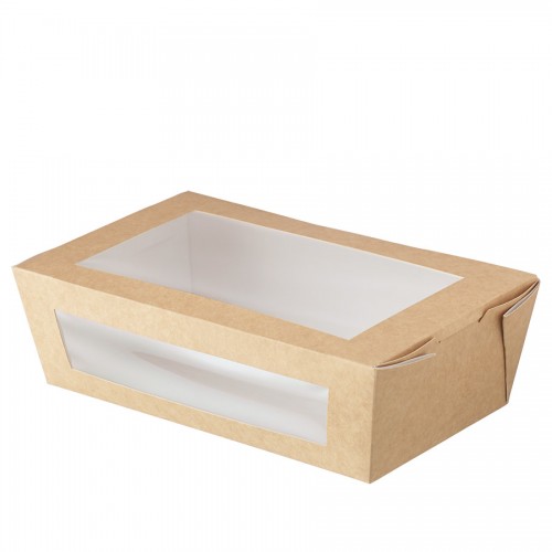 Comatec Take Away - Kraft container 1000ml, кутия с 200 броя кутии за храна Comatec Take Away - Kraft container 1000ml, кутия с 200 броя кутии за храна