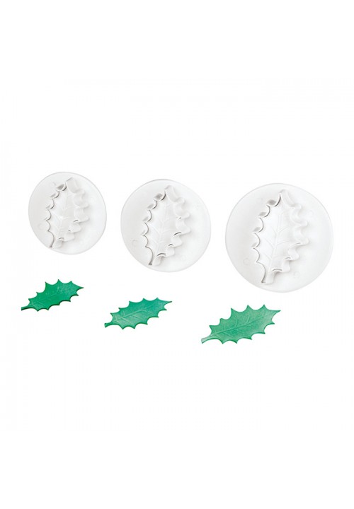 "Pastry tools" - Holly cutter 3 pcs set, кутия с 2 к-кта резци - листенца "Pastry tools" - Holly cutter 3 pcs set, кутия с 2 к-кта резци - листенца