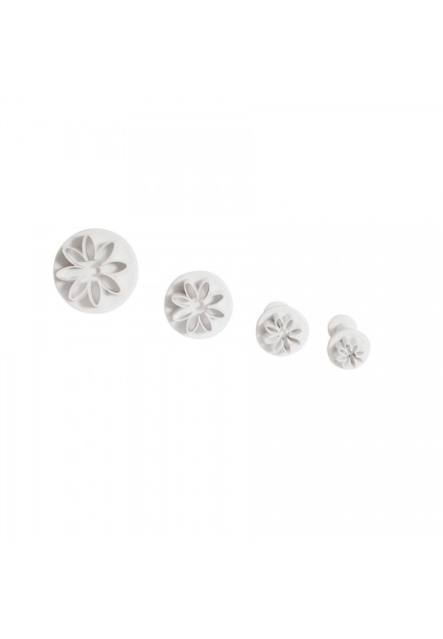 "Pastry tools" - Flower cutter 4 pcs set, кутия с 2 к-кта резци с бутало - цветя "Pastry tools" - Flower cutter 4 pcs set, кутия с 2 к-кта резци с бутало - цветя